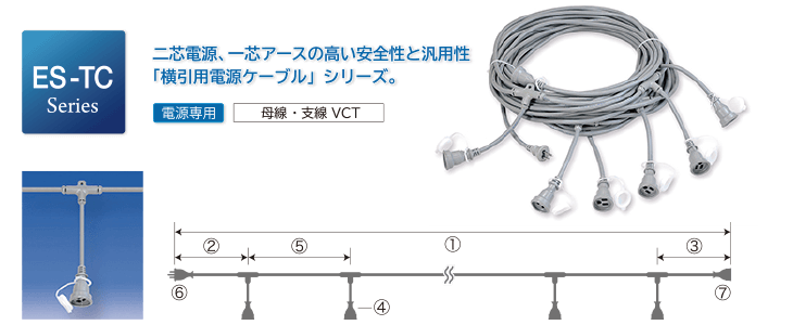 HASEGAWA 長谷川製作所  分岐ケーブル ESTシリーズ 20m 防水ソケット×6 EST1-20M-6L - 3